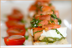Fresh Mozzarella and Tomato Canapé
